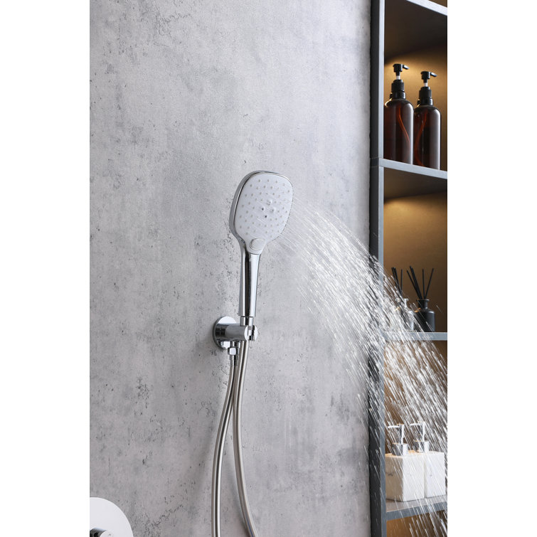 Chrome Dual Showerhead Wall Mounted System with Handheld