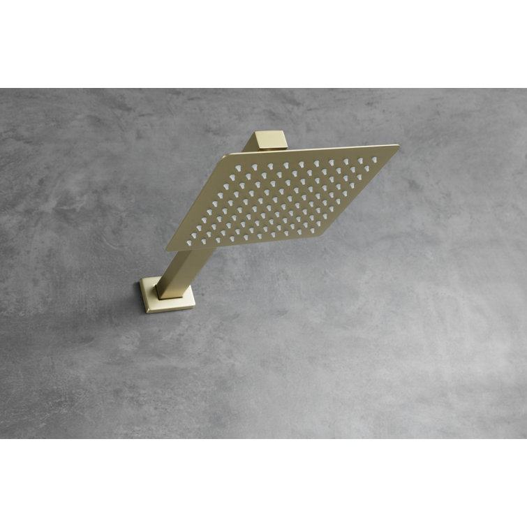 Brushed Gold Brass Handheld Wall Mounted Shower System