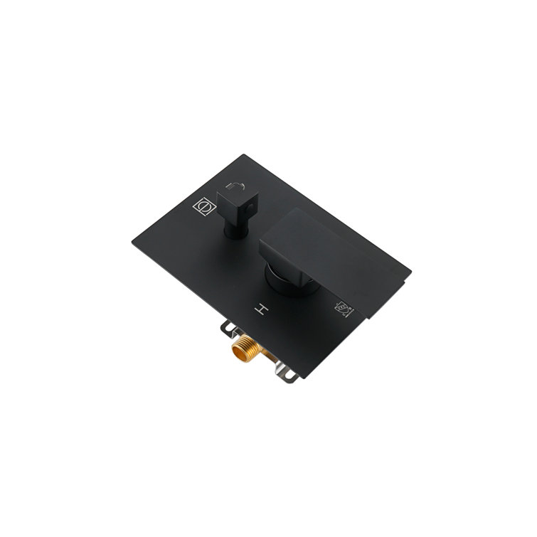 Matte Black Brass Wall Mounted Handheld Shower System