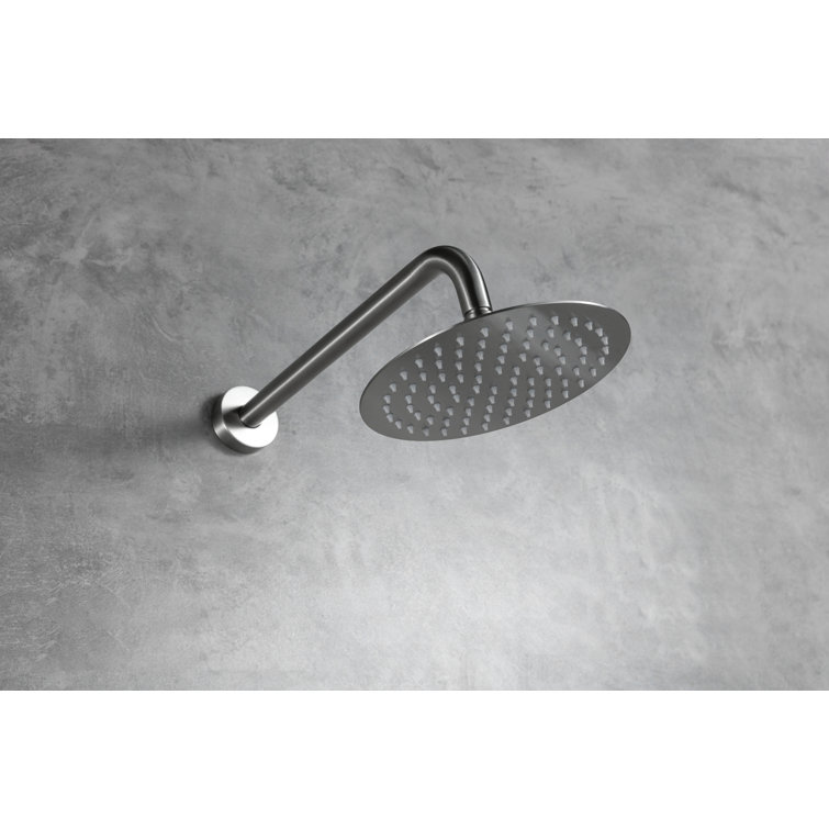 Brushed Nickel Dual Showerhead System with Handheld and Wall Mount