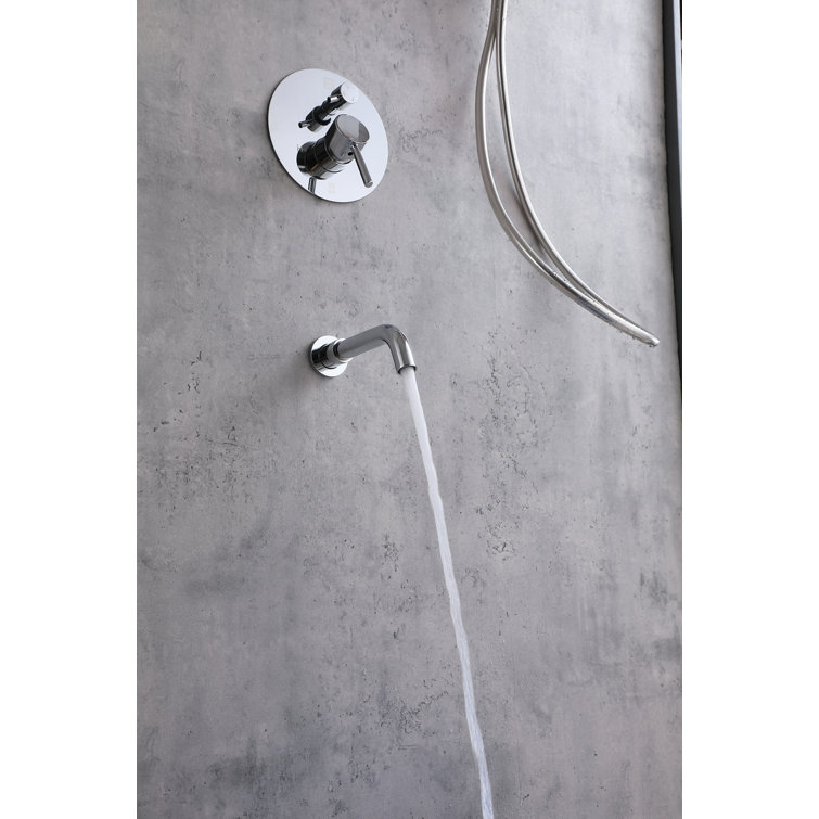 Chrome Dual Showerhead Wall Mounted System with Handheld
