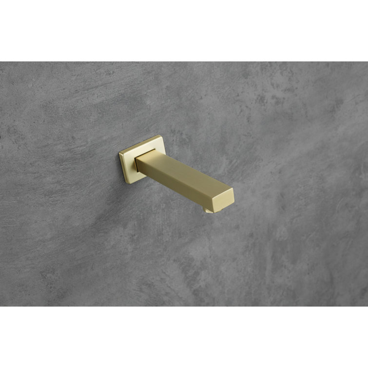 Brushed Gold Brass Handheld Wall Mounted Shower System