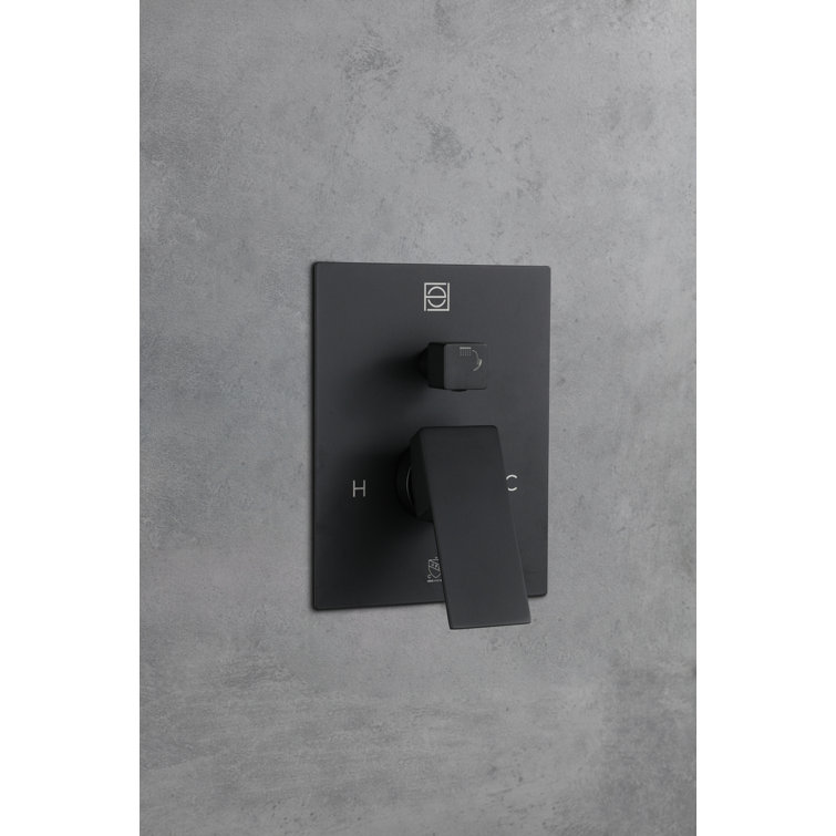 Matte Black Brass Wall Mounted Handheld Shower System