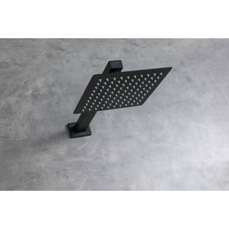 Matte Black Brass Wall Mounted Handheld Shower System