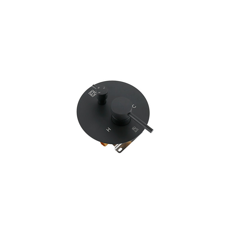 Matte Black Brass Wall Mounted Handheld Shower System