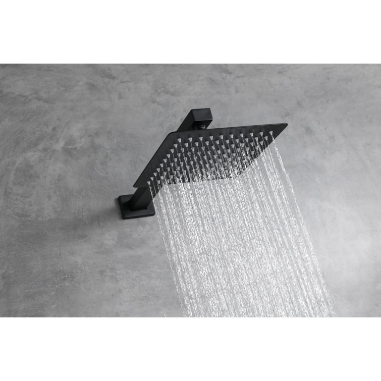 Matte Black Brass Wall Mounted Handheld Shower System