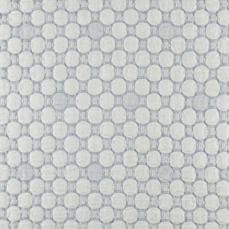 Blue Cotton Stonewashed Matelassé Queen Coverlet