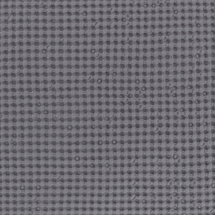 Gray Cotton Waffle Weave King Coverlet
