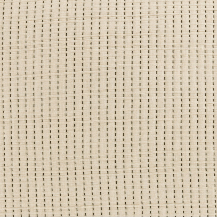 Natural Cotton Patterned Full/Double Coverlet