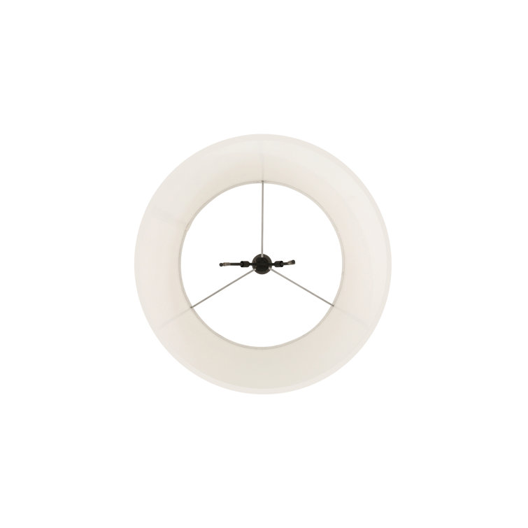 Black Mango Wood Table Lamp with White Cotton Shade