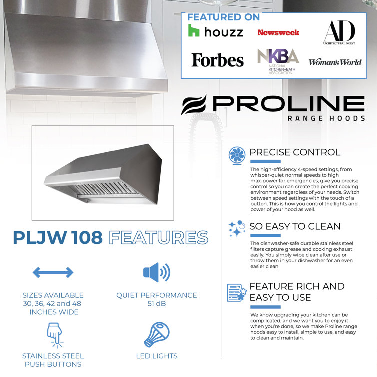 30-Inch Stainless Steel Under Cabinet Convertible Range Hood