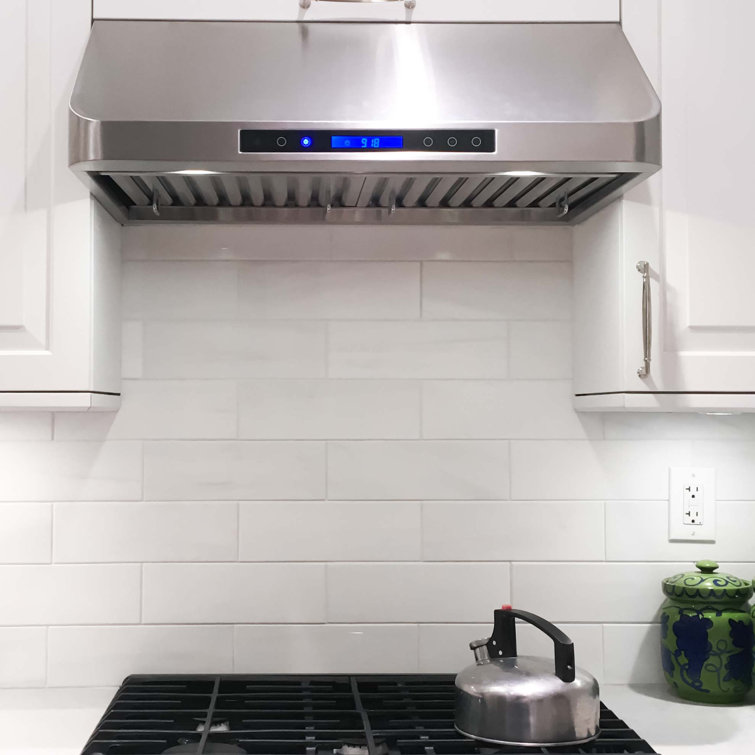 36 Inch Wide Stainless Steel Convertible Under Cabinet Range Hood