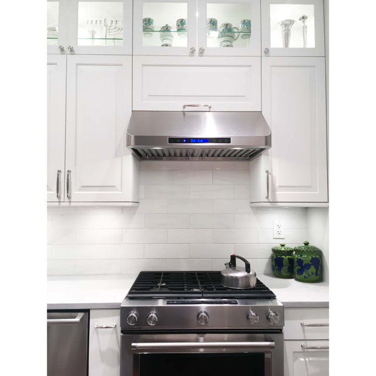 36 Inch Wide Stainless Steel Convertible Under Cabinet Range Hood