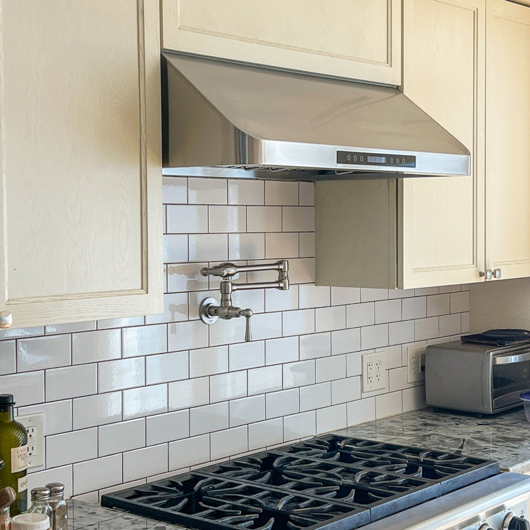 36 Inch Wide Stainless Steel Convertible Under Cabinet Range Hood