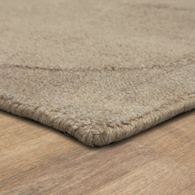 Handmade Barley Wool and Viscose Geometric Area Rug