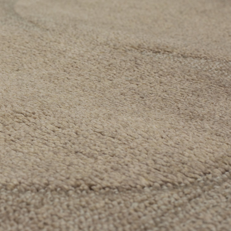 Handmade Barley Wool and Viscose Geometric Area Rug