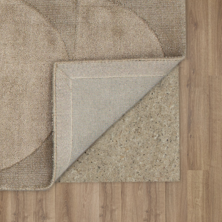 Handmade Barley Wool and Viscose Geometric Area Rug