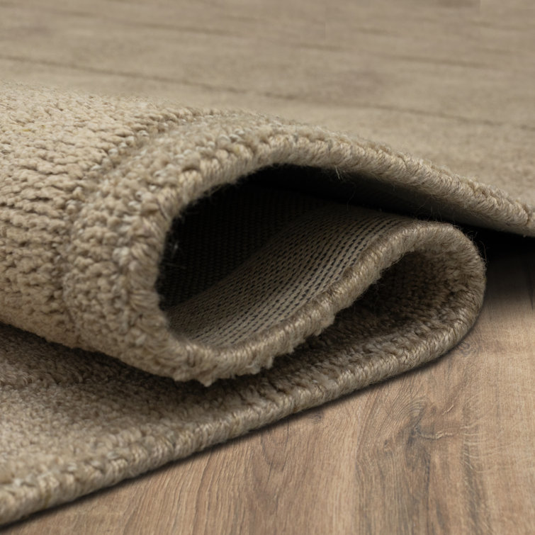Handmade Barley Wool and Viscose Geometric Area Rug