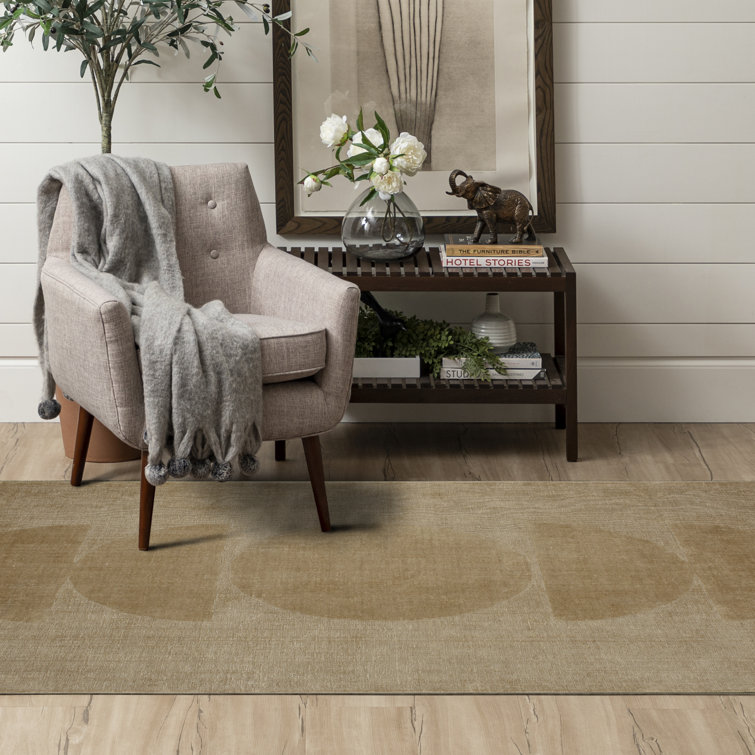 Handmade Barley Wool and Viscose Geometric Area Rug