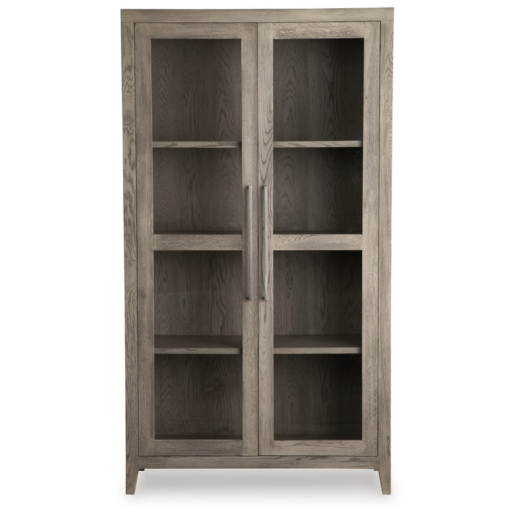 Dalenville 42" Transitional Gray Oak Veneer Accent Cabinet
