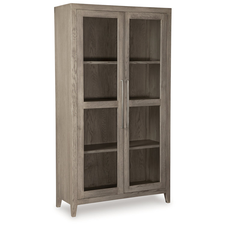 Dalenville 42" Transitional Gray Oak Veneer Accent Cabinet