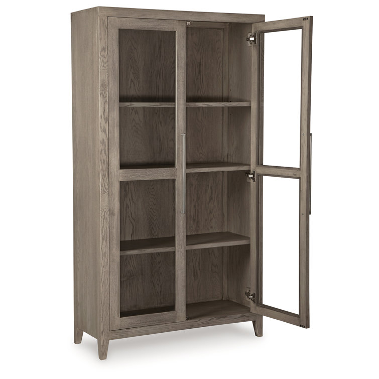 Dalenville 42" Transitional Gray Oak Veneer Accent Cabinet