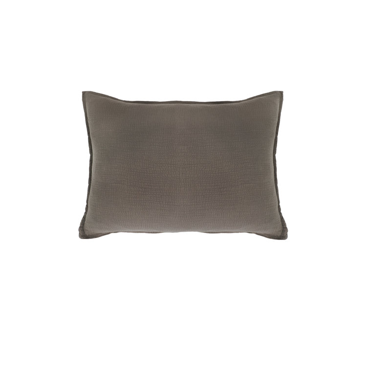 Taupe Greige Cotton Rectangular Throw Pillow