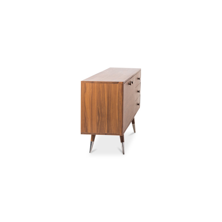 Sienna Walnut Mid-Century Modern Sideboard with Tapered Legs