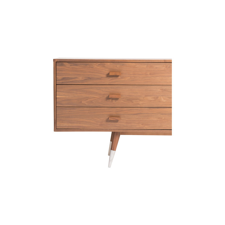 Sienna Walnut Mid-Century Modern Sideboard with Tapered Legs