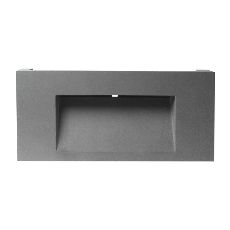 Gray Matte Ceramic Rectangular Wall-Mount Bathroom Sink