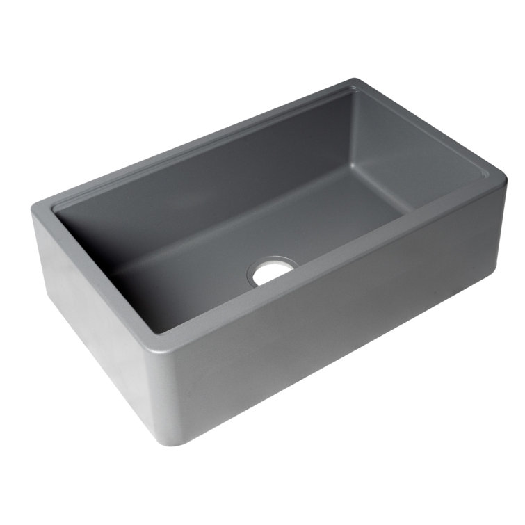 Titanium 33'' Granite Composite Single Bowl Farmhouse Sink