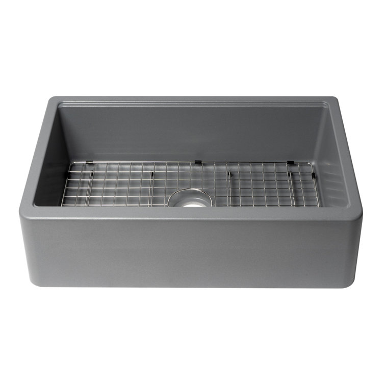 Titanium 33'' Granite Composite Single Bowl Farmhouse Sink