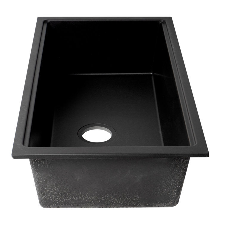 34'' Matte Black Granite Composite Undermount Kitchen Sink