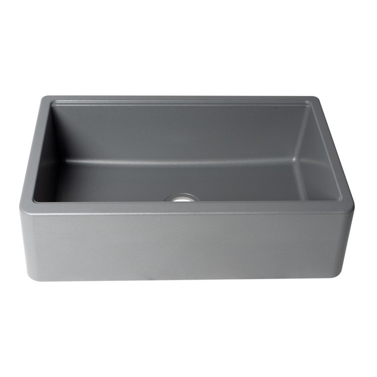 Titanium 33'' Granite Composite Single Bowl Farmhouse Sink