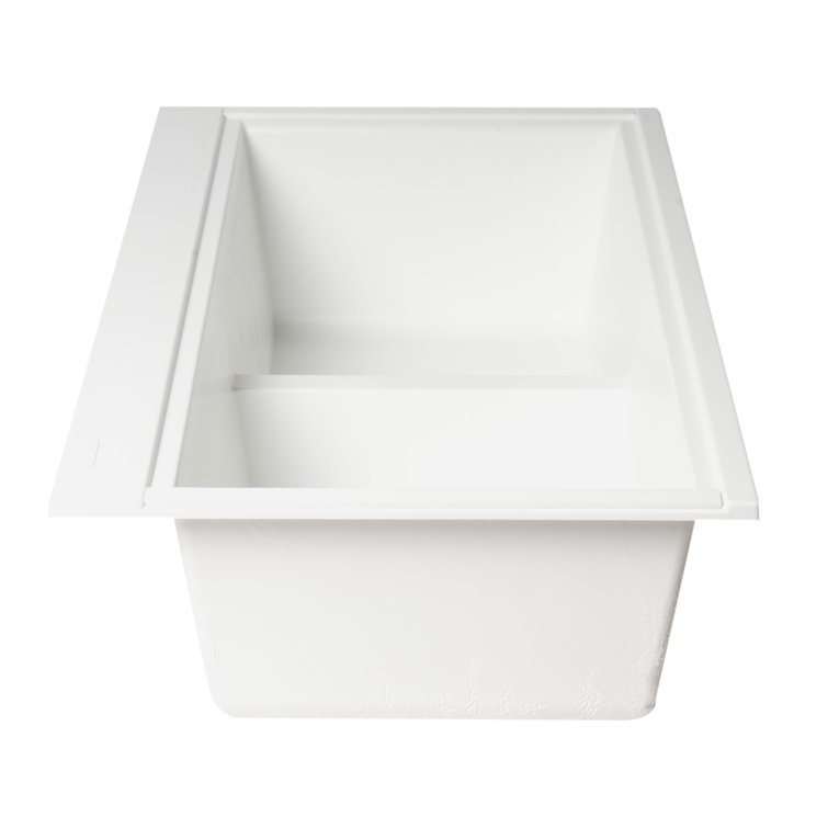 White Granite Composite Double Bowl Undermount Kitchen Sink