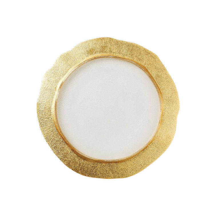 Rufolo 8.5" Handcrafted Gold Glass Salad Plate
