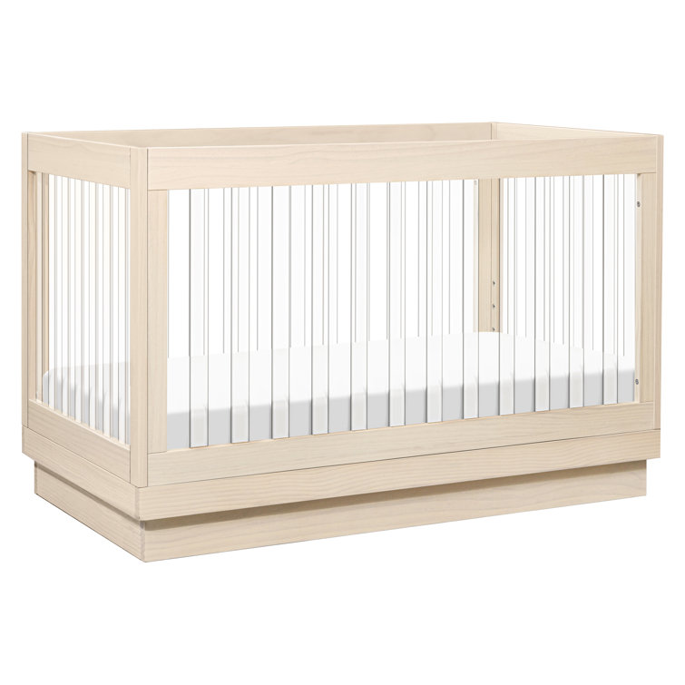 Washed Natural Pine and Acrylic 3-in-1 Convertible Crib