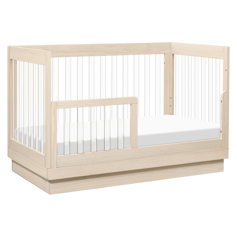 Washed Natural Pine and Acrylic 3-in-1 Convertible Crib