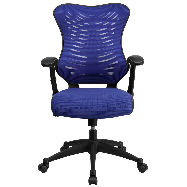 High-Back Blue Mesh Ergonomic Executive Swivel Chair