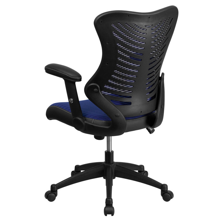 High-Back Blue Mesh Ergonomic Executive Swivel Chair