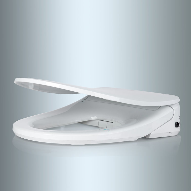 White Elongated Electric Smart Bidet Seat with Heated Features
