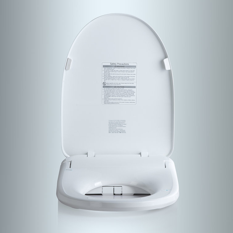 White Elongated Electric Smart Bidet Seat with Heated Features