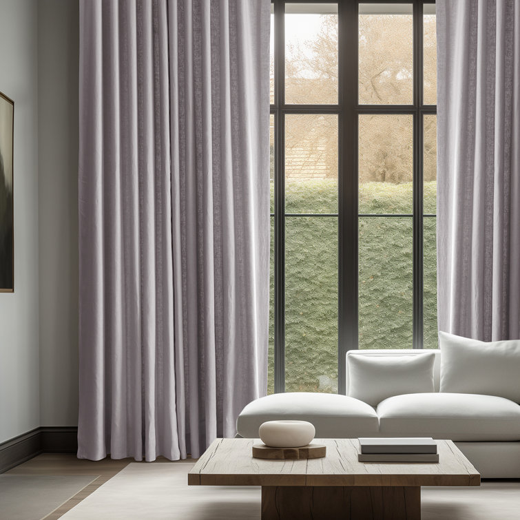 Earl Gray Linen Room Darkening Curtain Panel 50'' W x 84'' L