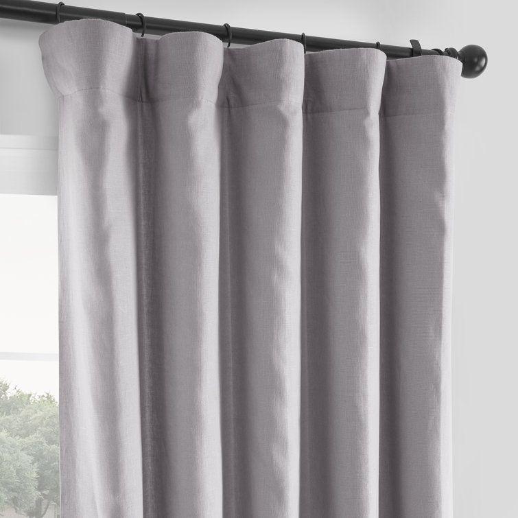 Earl Gray Linen Room Darkening Curtain Panel 50'' W x 84'' L
