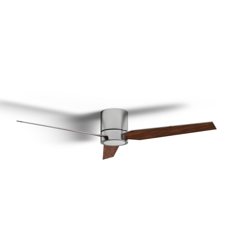 Braden 56" Brushed Nickel 3-Blade Ceiling Fan with LED Light