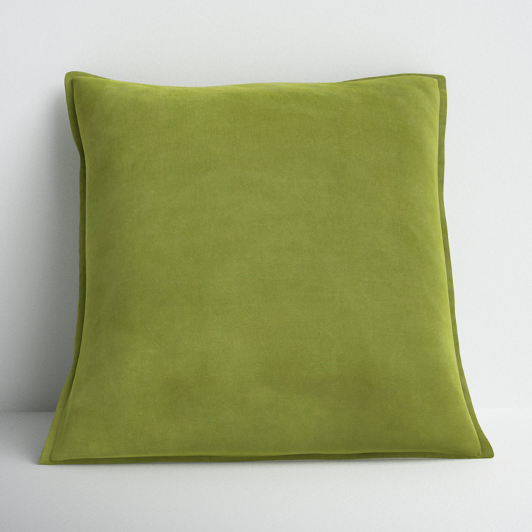 Grass Green Velvet-Like Cotton Throw Pillow Cover 18'' x 18''