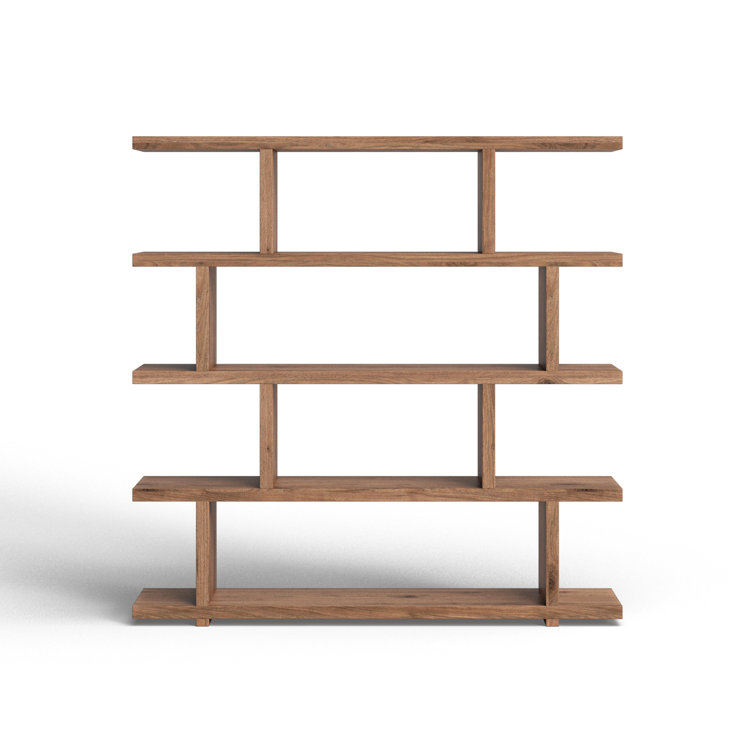 Miri Large 63'' Walnut Veneer Mid-Century Modern Bookcase