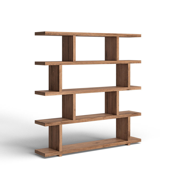 Miri Large 63'' Walnut Veneer Mid-Century Modern Bookcase