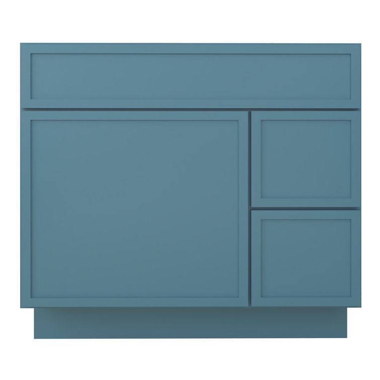 36" Sea Green Birch Plywood Freestanding Single Storage Cabinet