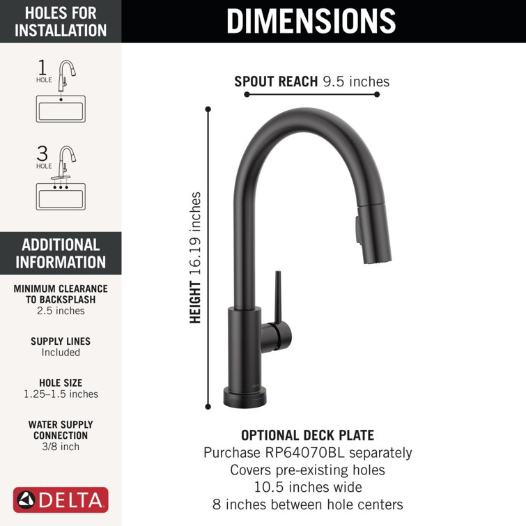 Matte Black Touchless Kitchen Faucet with Pull-out Spray